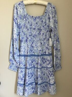 Japna Periwinkle Blue Smock Dress